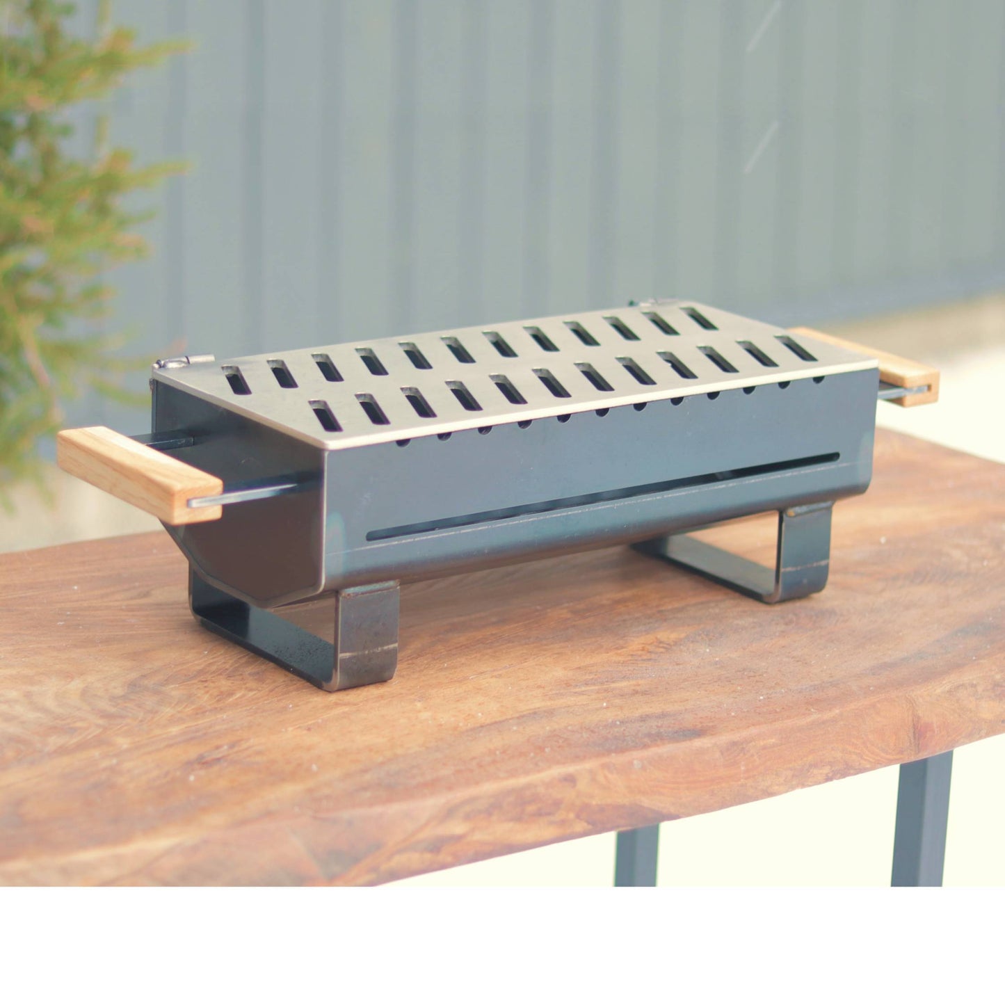 Compact Sturdy Hibachi / Yakitori Grill  | 5mm Steel with Stainless Steel Grill | Japan style portable, small and customizable.