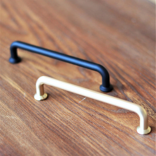 Modern Cabinet Pull Handle – Matte Black, Brushed Brass or Chrome | Custom Sizes