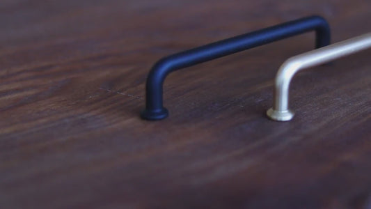 Modern Cabinet Pull Handle – Matte Black, Brushed Brass or Chrome | Custom Sizes