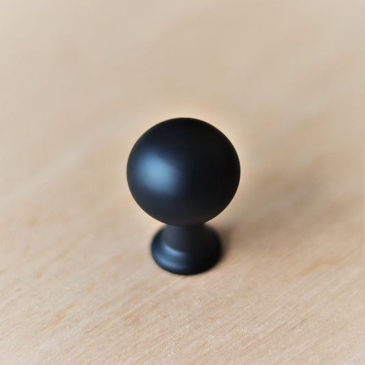 Matte Black Tiny Solid Small Knob -  Antique Brass Knob - Minimalist Tiny / Small / Mini Furniture, Drawer, Cabinet and Dresser Pull Handle